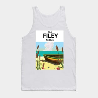 Filey Yorkshire Beach travel poster Tank Top